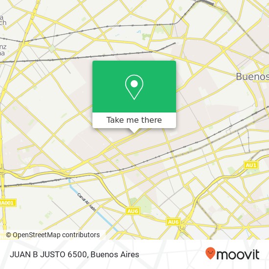 Mapa de JUAN B  JUSTO 6500