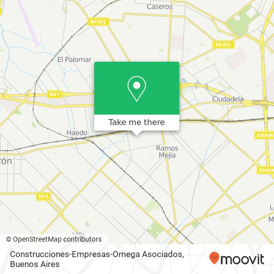 Construcciones-Empresas-Omega Asociados map