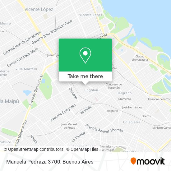 Mapa de Manuela Pedraza 3700