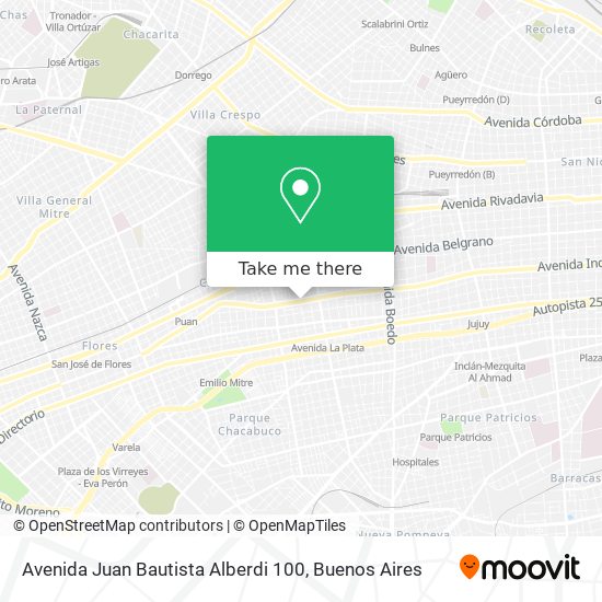 Avenida Juan Bautista Alberdi 100 map