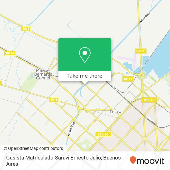 Gasista Matriculado-Saravi Ernesto Julio map