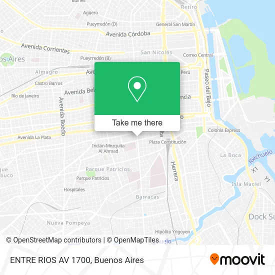Mapa de ENTRE RIOS AV  1700