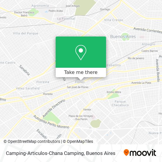 Camping-Articulos-Chana Camping map