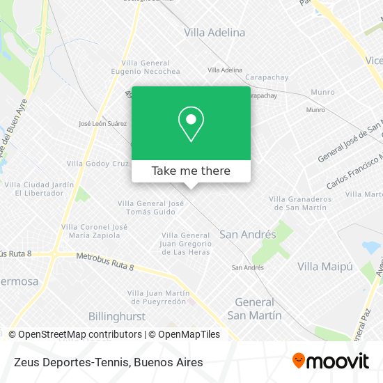 Zeus Deportes-Tennis map