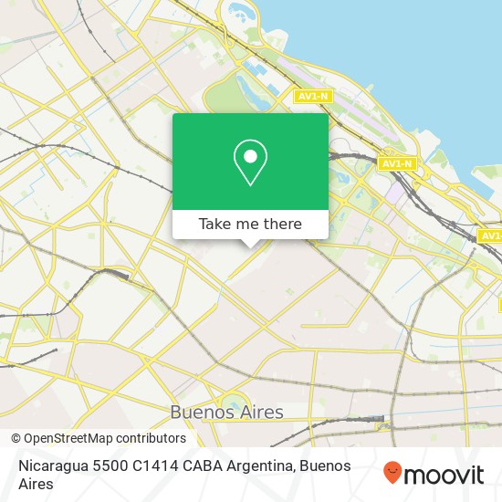 Nicaragua 5500  C1414 CABA  Argentina map