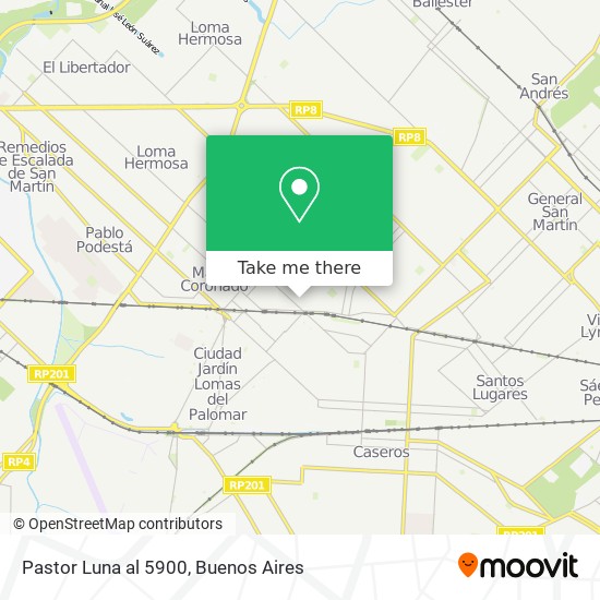 Pastor Luna al 5900 map