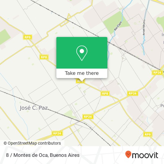 8 / Montes de Oca map