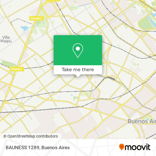 BAUNESS 1289 map