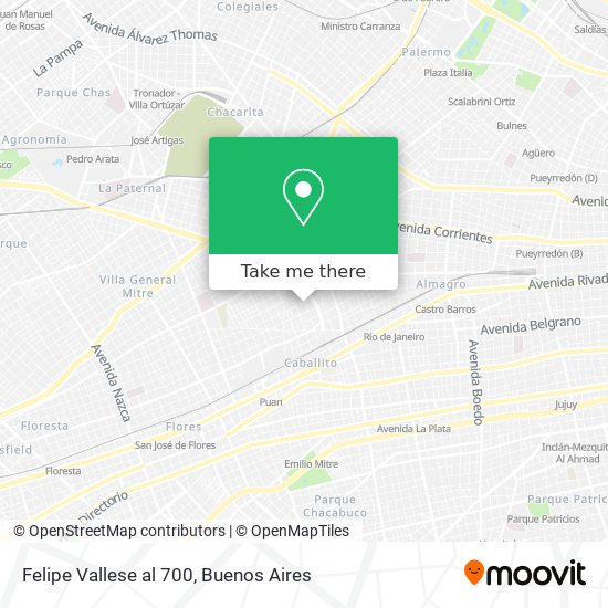 Mapa de Felipe Vallese al 700