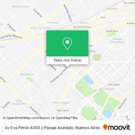 Av  Eva Peron 4300 y Pasaje Acevedo map