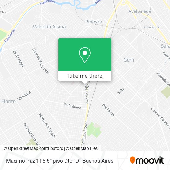 Máximo Paz 115 5° piso Dto "D" map