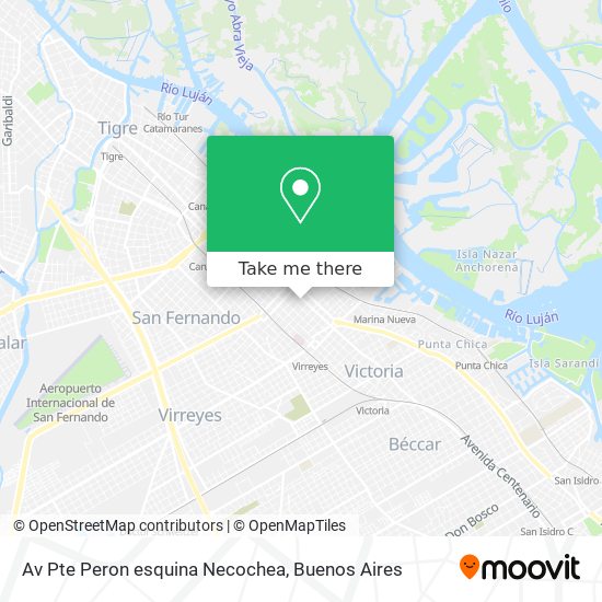 Mapa de Av Pte Peron esquina Necochea