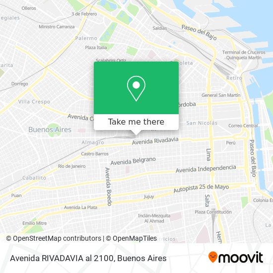 Avenida RIVADAVIA al 2100 map