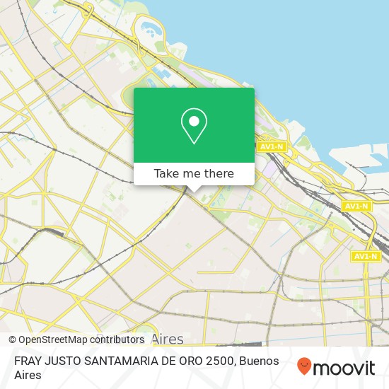 FRAY JUSTO SANTAMARIA DE ORO 2500 map