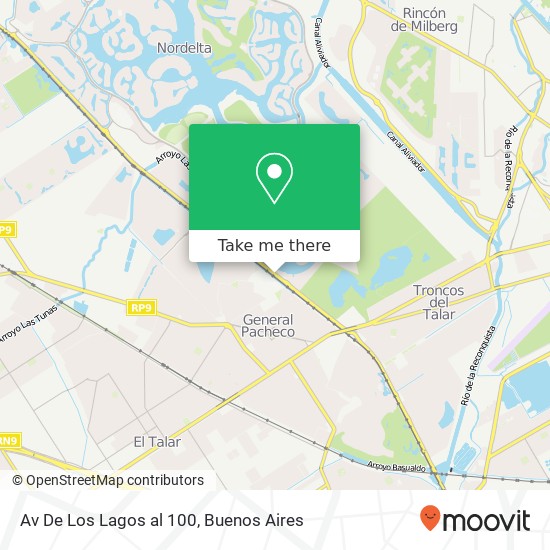 Av  De Los Lagos al 100 map