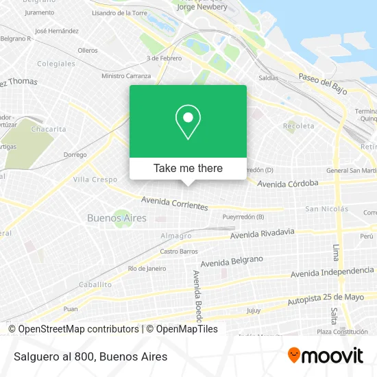 Mapa de Salguero al 800