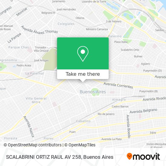 SCALABRINI ORTIZ  RAUL  AV  258 map