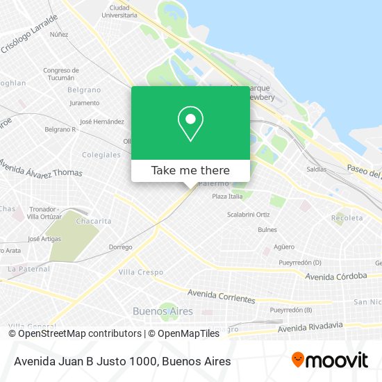 Avenida Juan B Justo 1000 map