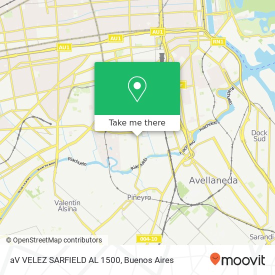 aV  VELEZ SARFIELD AL 1500 map