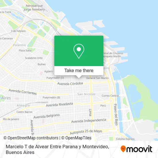 Mapa de Marcelo T de Alvear  Entre Parana y Montevideo