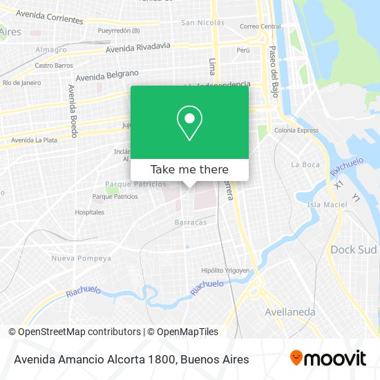 Avenida Amancio Alcorta 1800 map