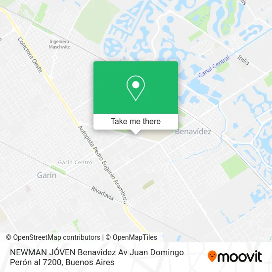 NEWMAN JÓVEN  Benavidez  Av  Juan Domingo Perón  al 7200 map