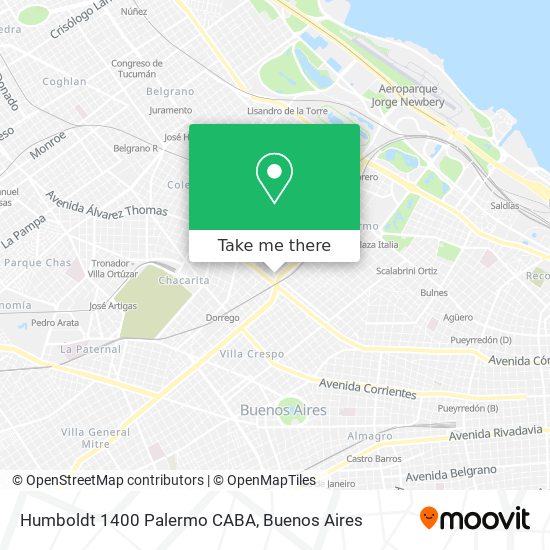 Humboldt 1400  Palermo  CABA map