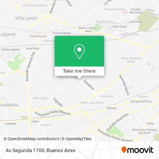 Mapa de Av Segurola 1700