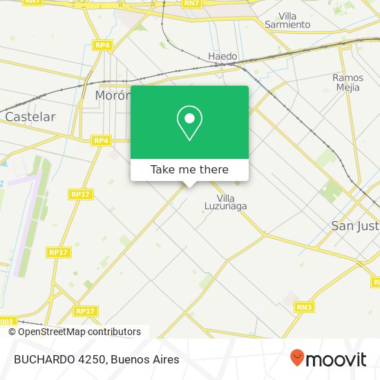 BUCHARDO 4250 map