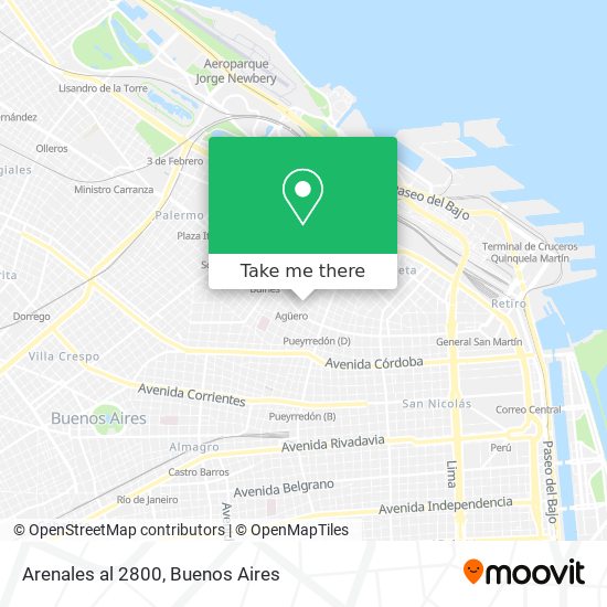Mapa de Arenales  al 2800