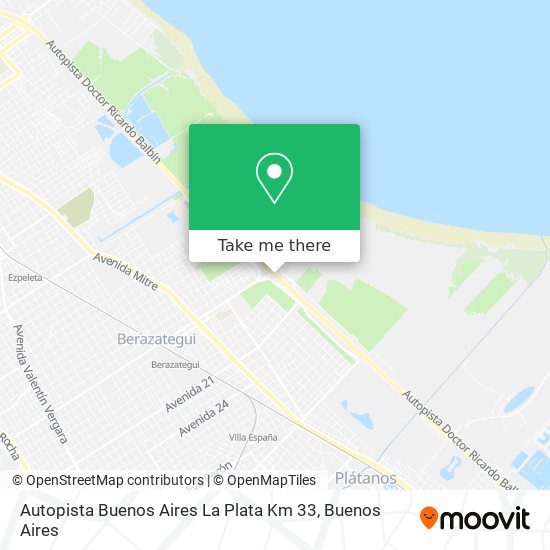 Autopista Buenos Aires  La Plata Km 33 map