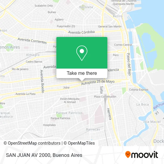 Mapa de SAN JUAN  AV  2000