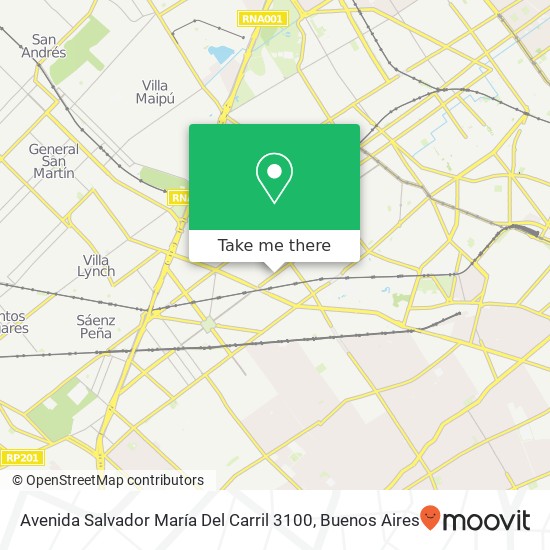 Avenida Salvador María Del Carril 3100 map