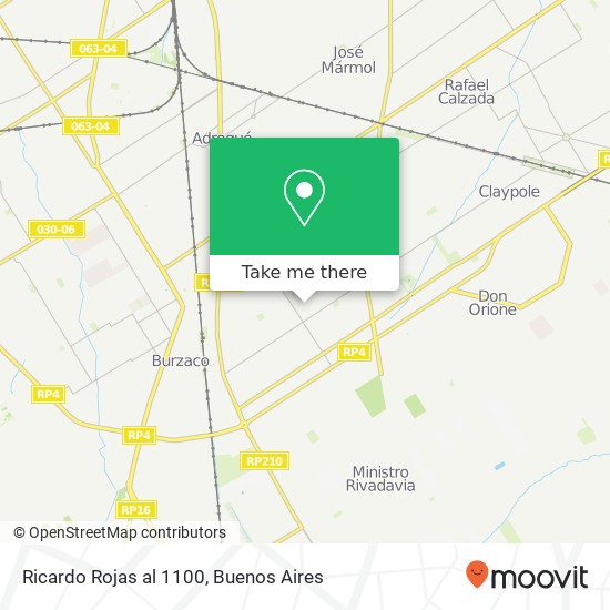 Ricardo Rojas al 1100 map