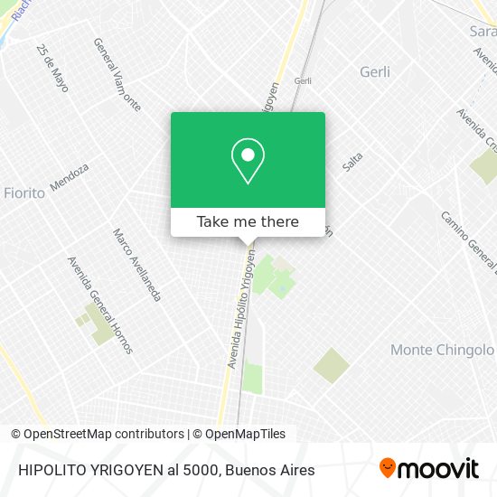 HIPOLITO YRIGOYEN al 5000 map