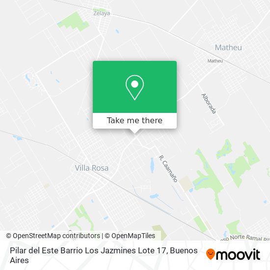 Pilar del Este  Barrio Los Jazmines  Lote 17 map