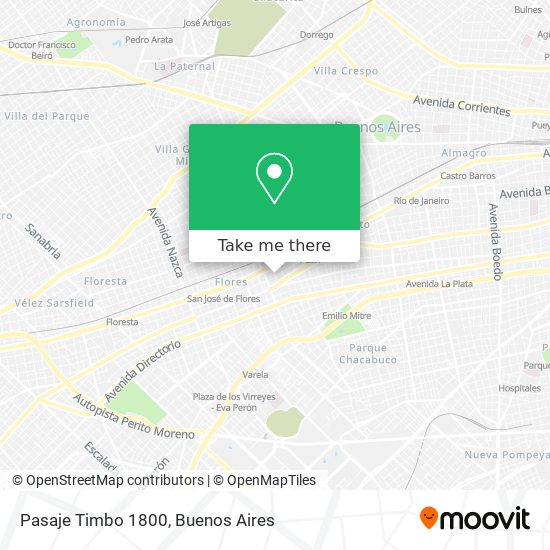 Pasaje Timbo 1800 map