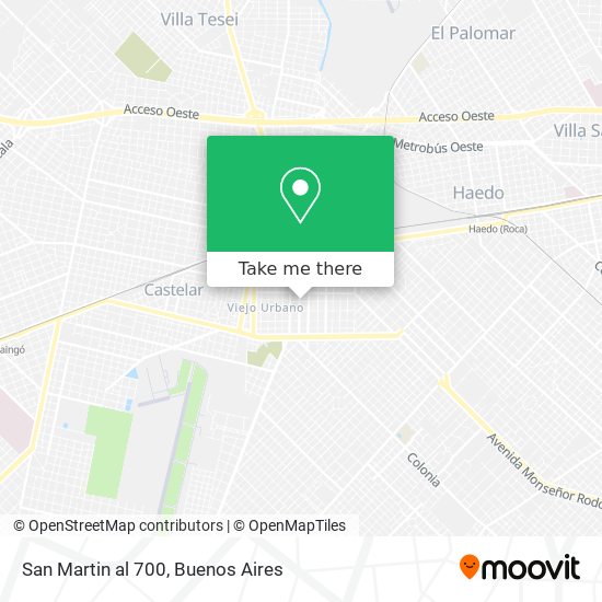 San Martin al 700 map