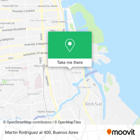 Martin Rodriguez al 400 map