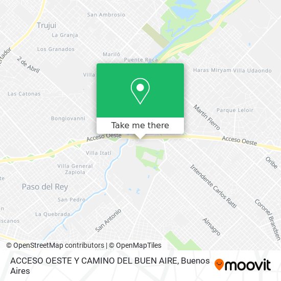 ACCESO OESTE Y CAMINO DEL BUEN AIRE map