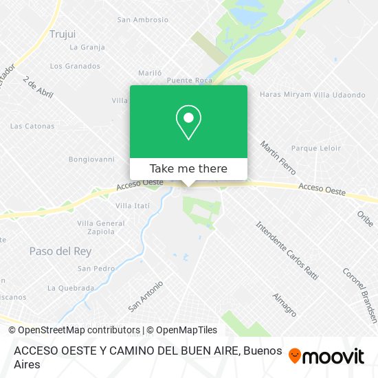 Mapa de ACCESO OESTE Y CAMINO DEL BUEN AIRE