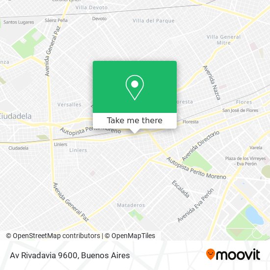 Av Rivadavia 9600 map