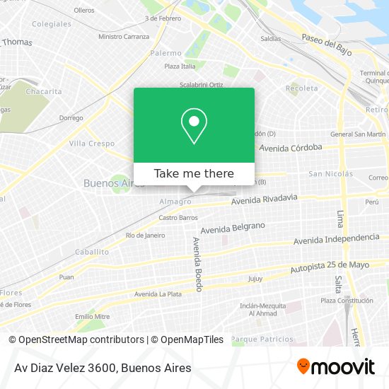 Mapa de Av Diaz Velez 3600