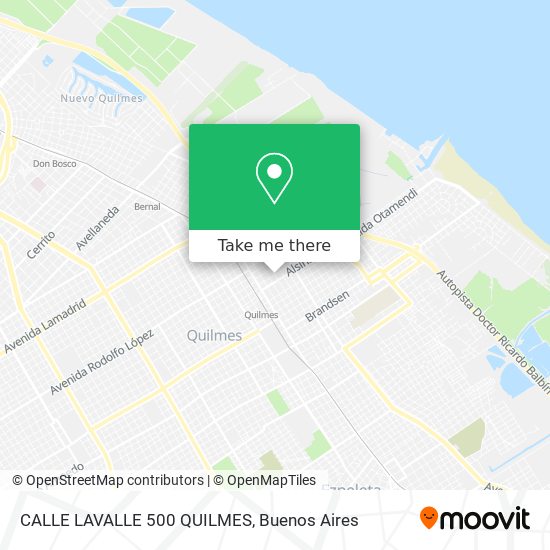 Mapa de CALLE LAVALLE 500 QUILMES