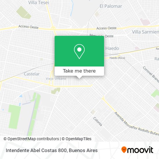 Intendente Abel Costas  800 map