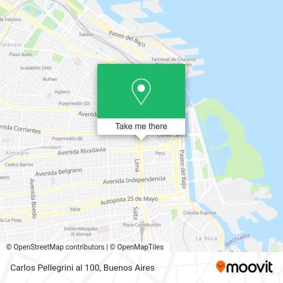 Mapa de Carlos Pellegrini al 100