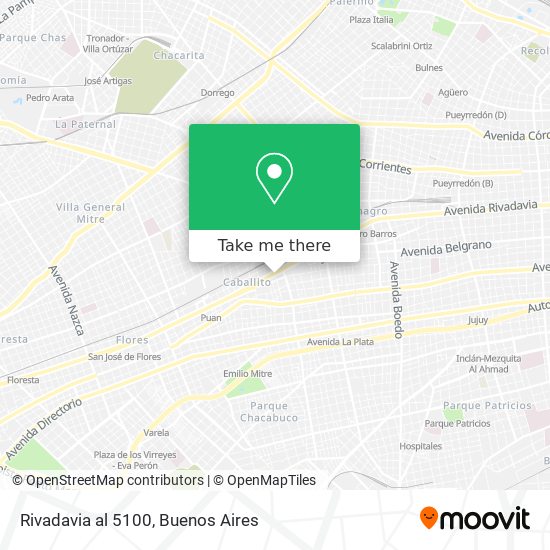 Rivadavia al 5100 map