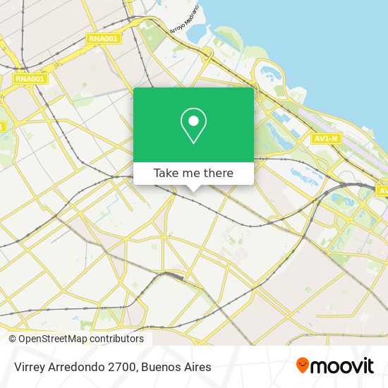 Virrey Arredondo 2700 map