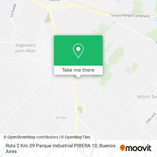 Ruta 2 Km 39  Parque Industrial PIBERA 10 map