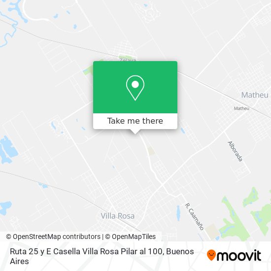 Ruta 25 y E  Casella  Villa Rosa  Pilar  al 100 map